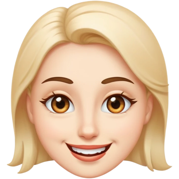 attractive face with winking eye and smile emoji