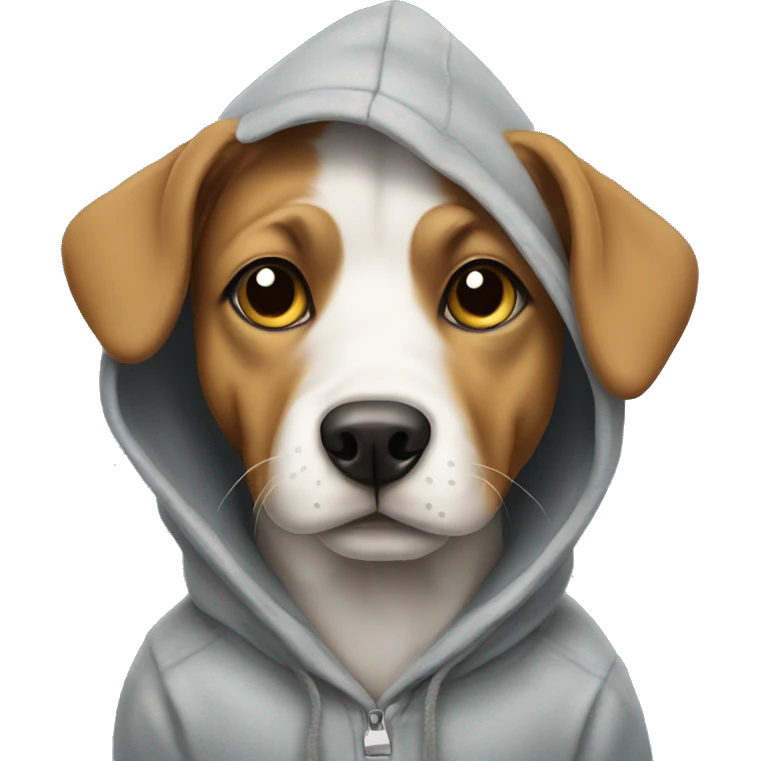 dog wearing a hoodie emoji