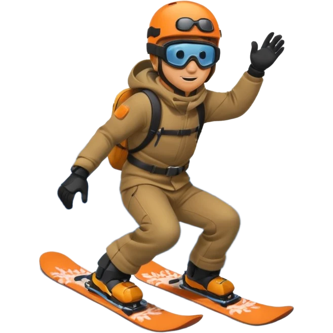 man snowboarding in the mountainss emoji