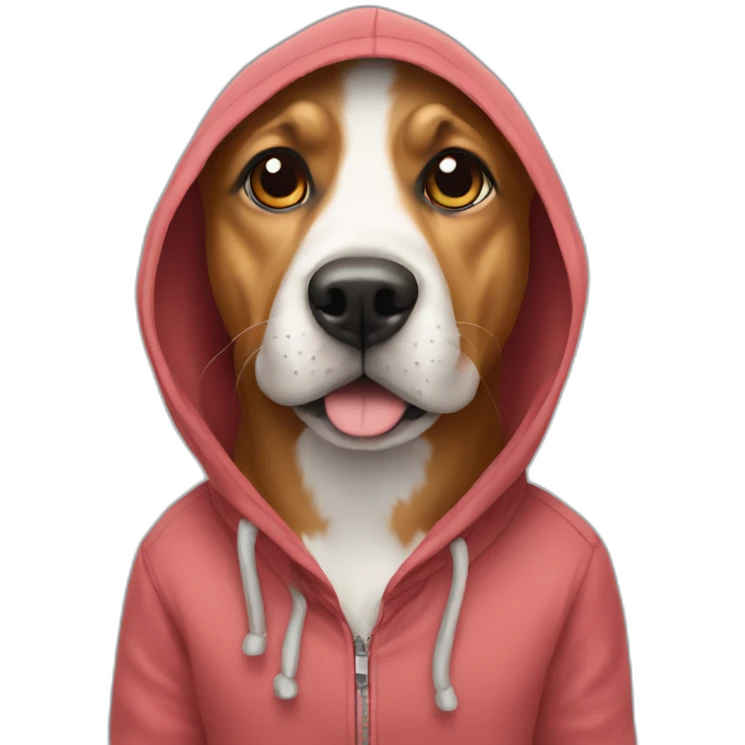  Dog wearing hoodie  emoji