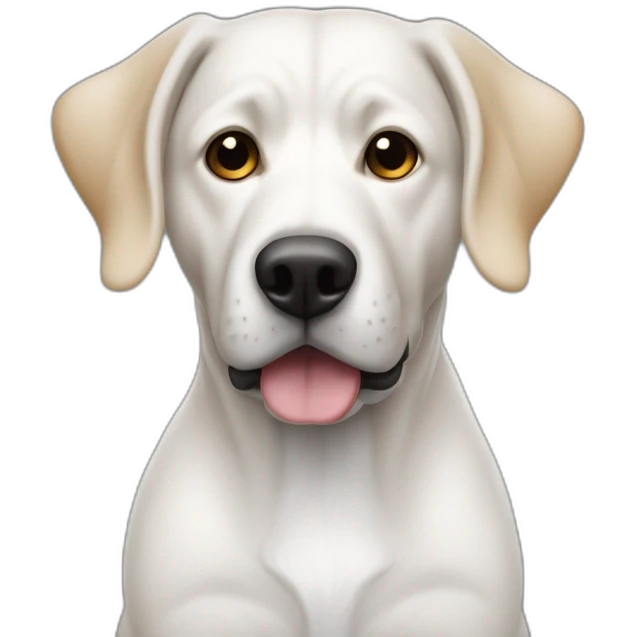 Un chien qui est noir et blanc et la rase c’est un stagiaire emoji