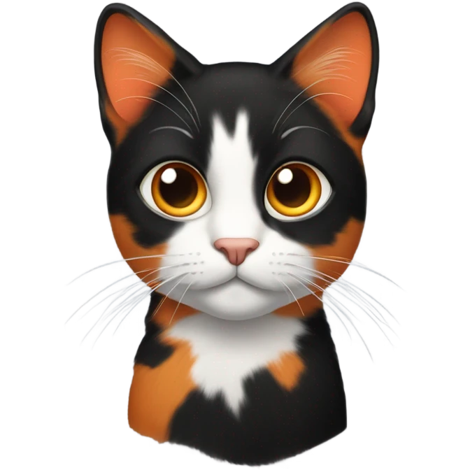 Black and orange cat emoji