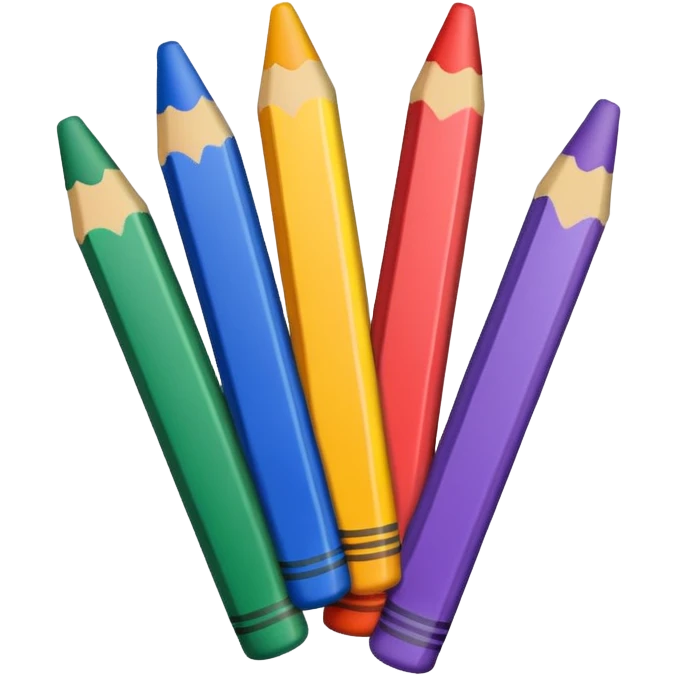 colorful crayons emoji