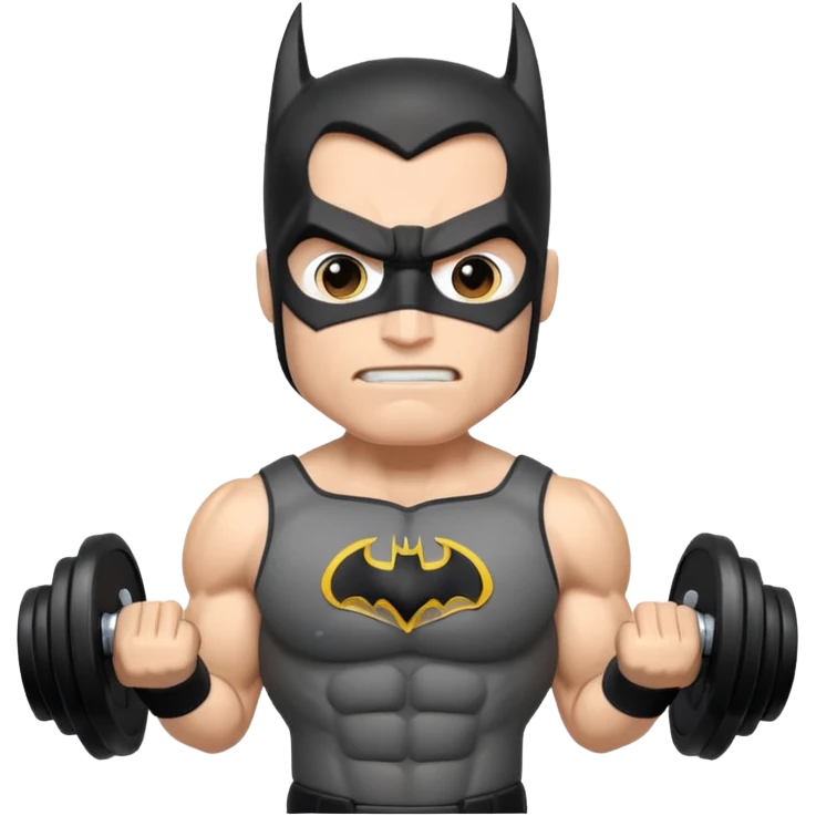 Batman lift dumbbell emoji