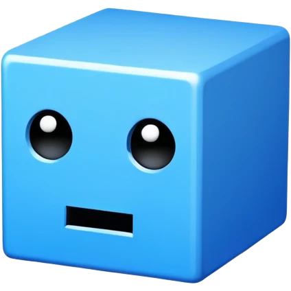 Geometry Dash cube character emoji