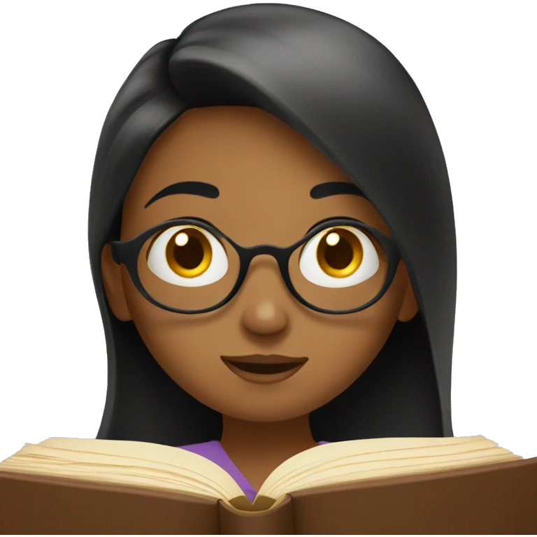 Girl reading a book  emoji