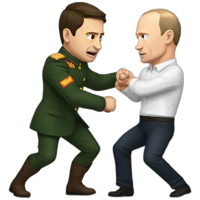 Zelensky fighting Putin emoji