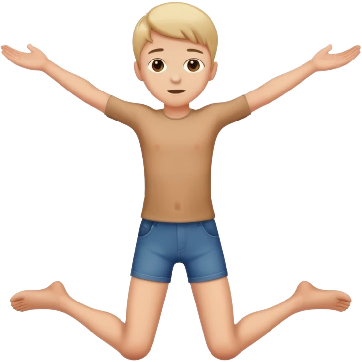A standing boy but the legs are spread apart but still standing on the floor emoji