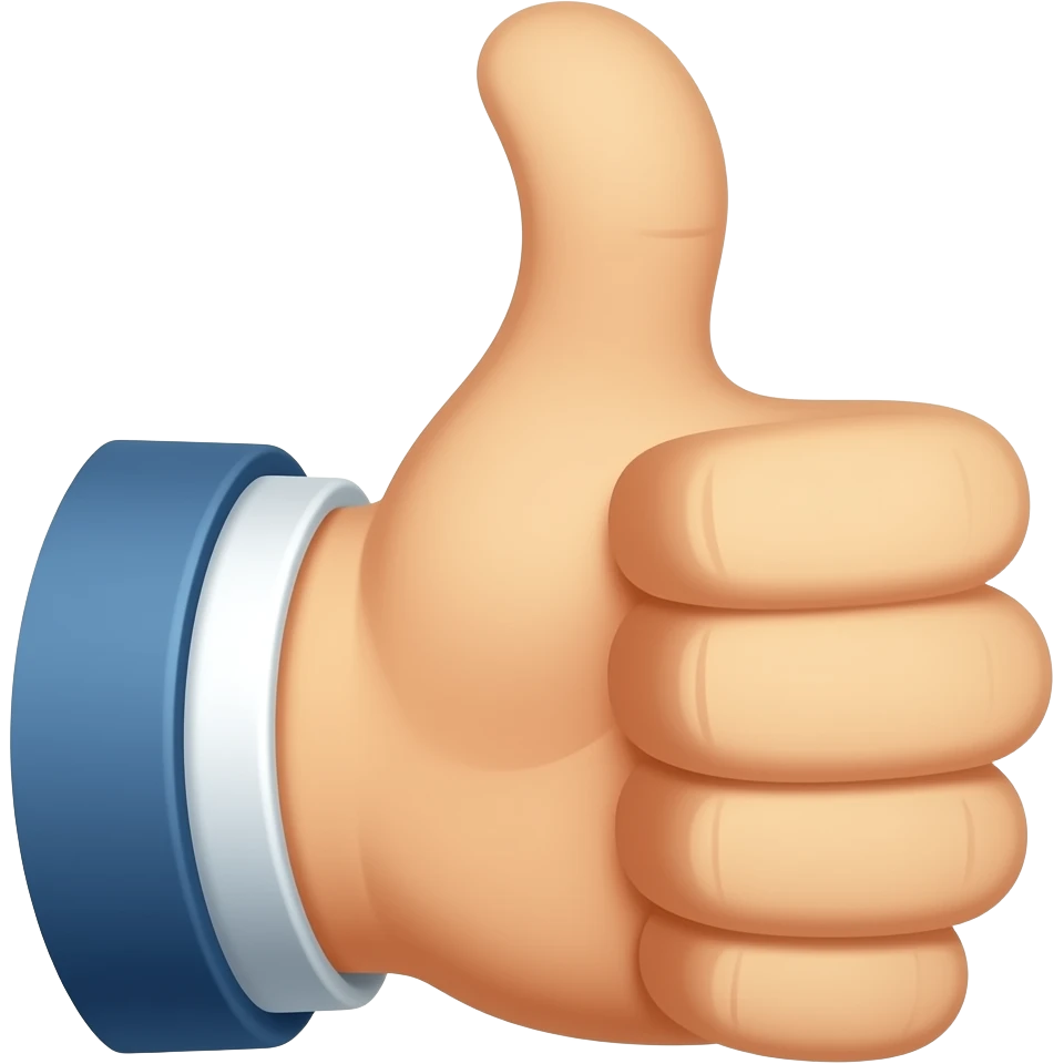 añade a esta imagen pulgar hacia arriba emoji