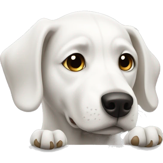 White dog paws peeking over edge emoji