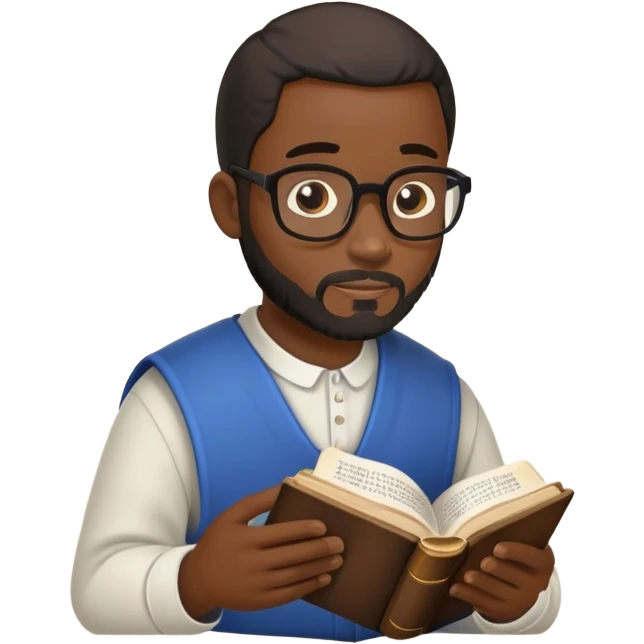 Black guy ready bible emoji