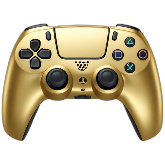 ps5 controller made of gold emoji