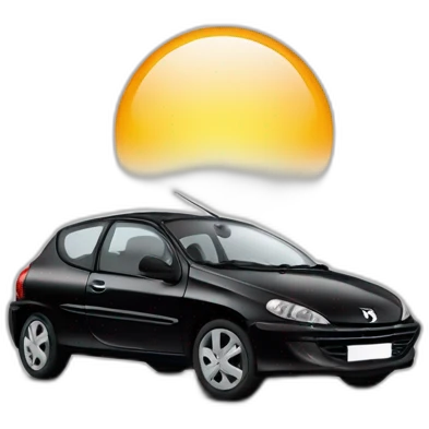 Peugeot 206+ noire emoji