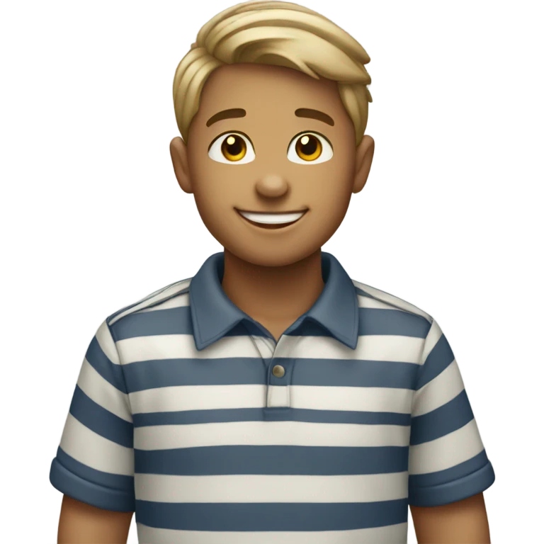 smiling boy in striped shirt emoji