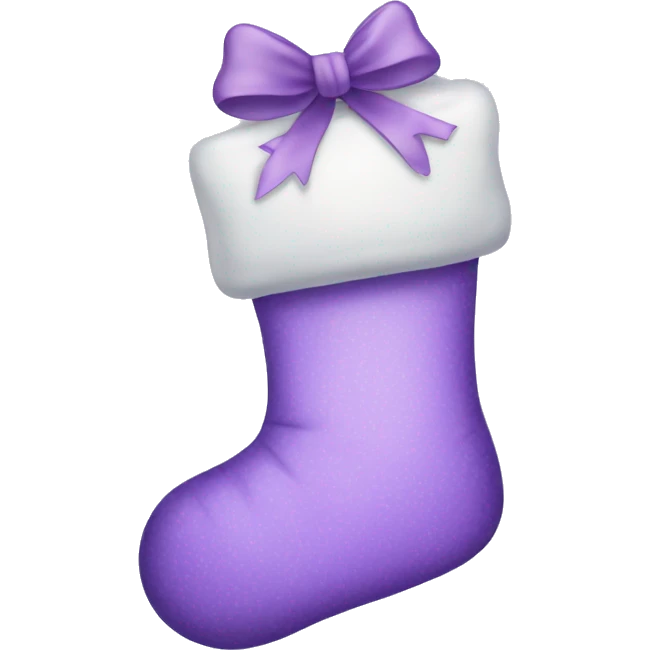 pastel purple christmas stocking with bow  emoji