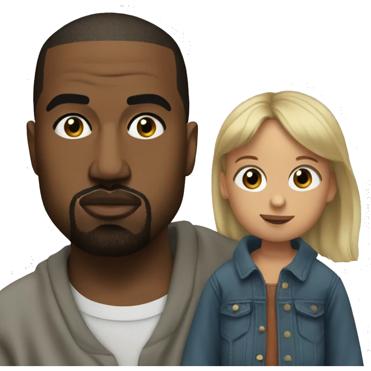 Kanye west with kid emoji
