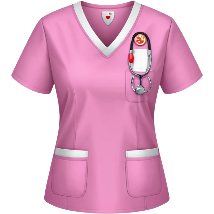 Pink nurse scrub top emoji