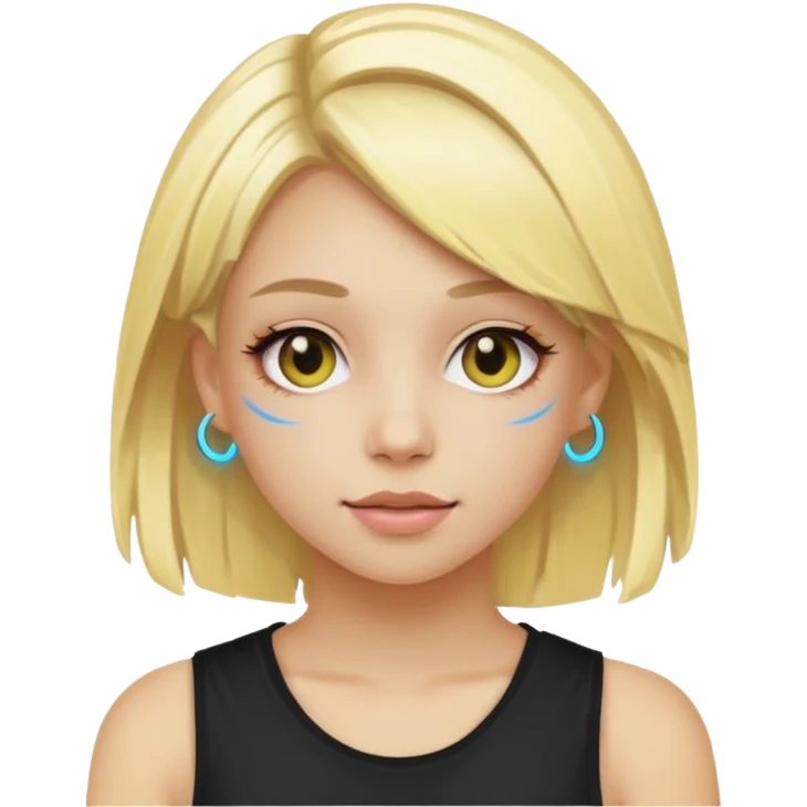 Blonde rave girl emoji