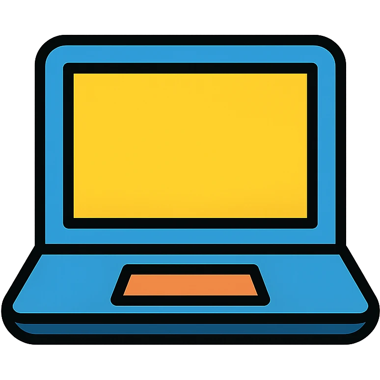 color outline icon of a laptop emoji
