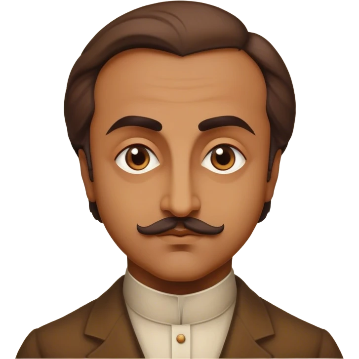 Cinematic Realistic Khalil Gibran Portrait Emoji, depicted as a poetic visionary with gentle thoughtful eyes in classic attire, rendered with soft textures and warm ethereal lighting that captures his literary spirit. emoji