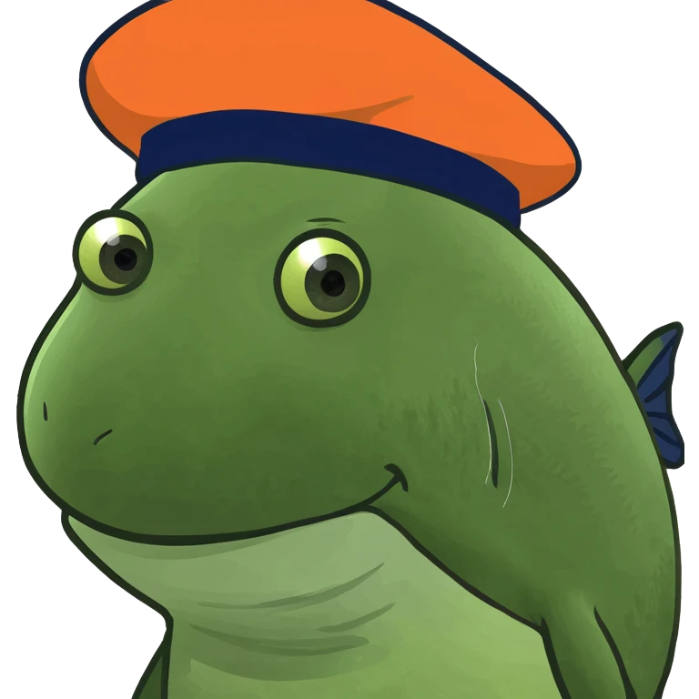 Fish with a hat emoji