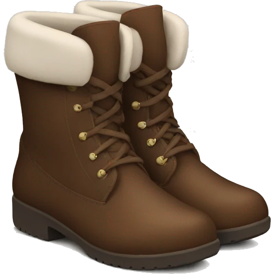 cozy brown ankle boots for winter emoji