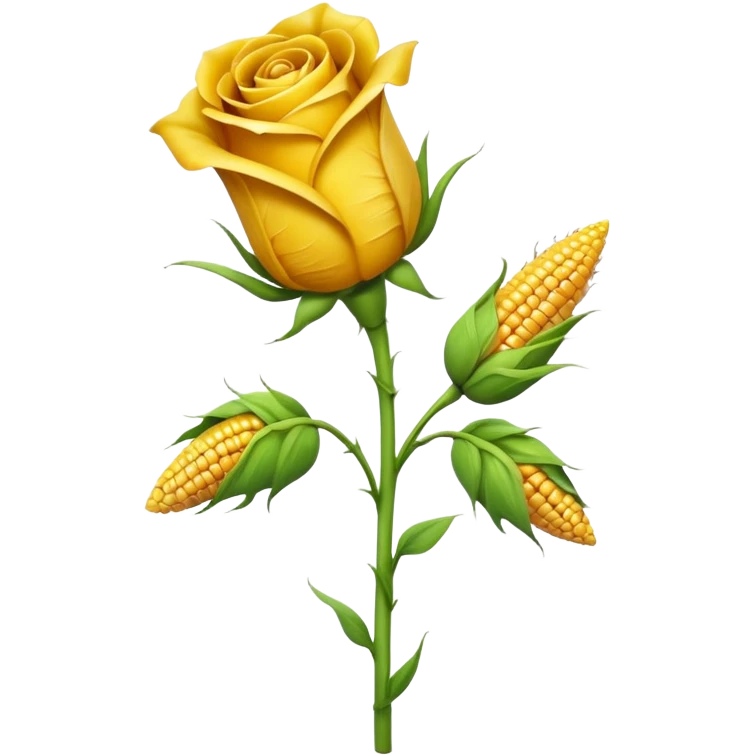Make the wilted rose emoji but a stalk of corn but shaped like this emoji: 🥀🥀🥀 emoji