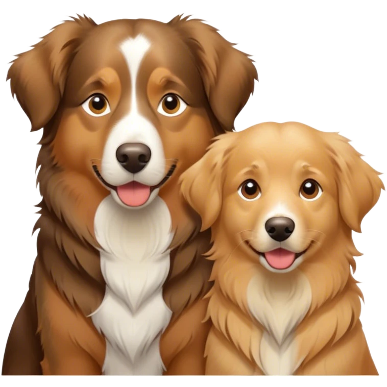 Australian Shepard and golden retriever  emoji