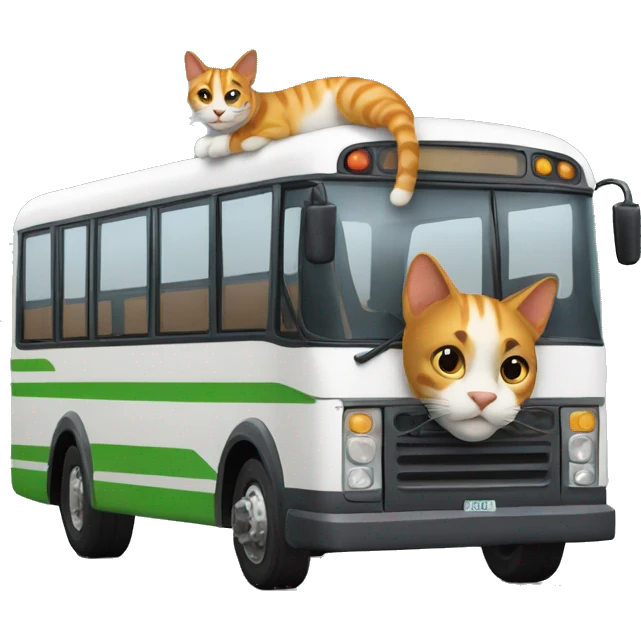 Autobus con forma de gato emoji