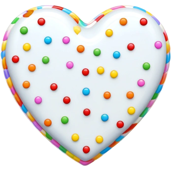 White heart with sprinkles emoji
