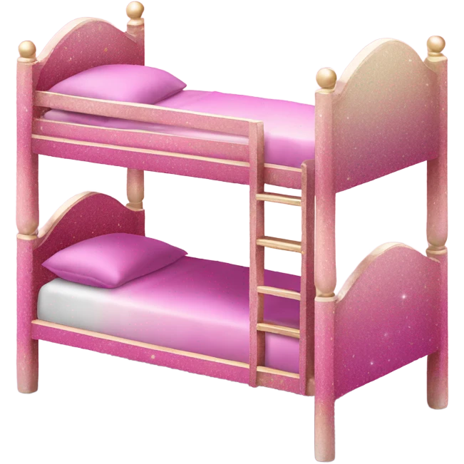 Pink ombre bunk bed with glitter  emoji