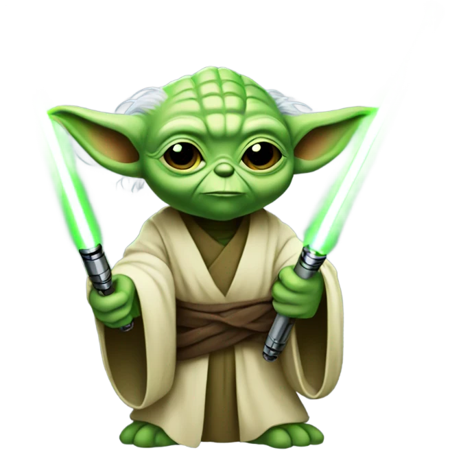 Yoda Light saber emoji