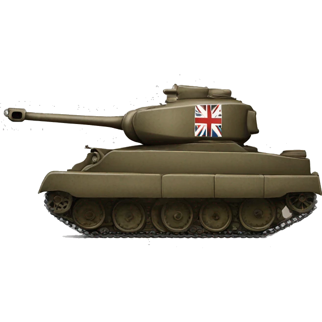 A British WWII tank from the side emoji