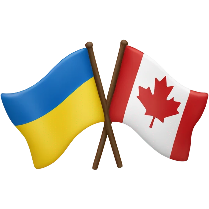 Flag canada and Ukraine together  emoji