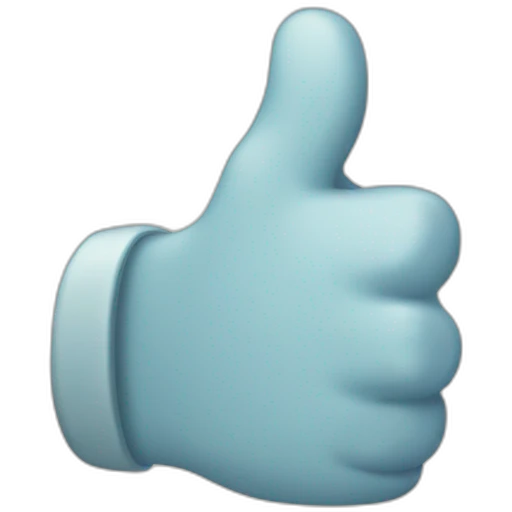 thumbs up with a bended thumb  emoji