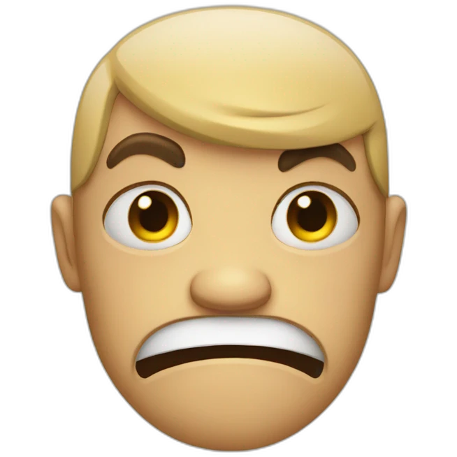 Angry and sad emoji