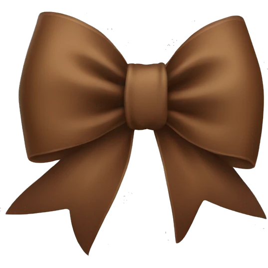 Brown bow emoji