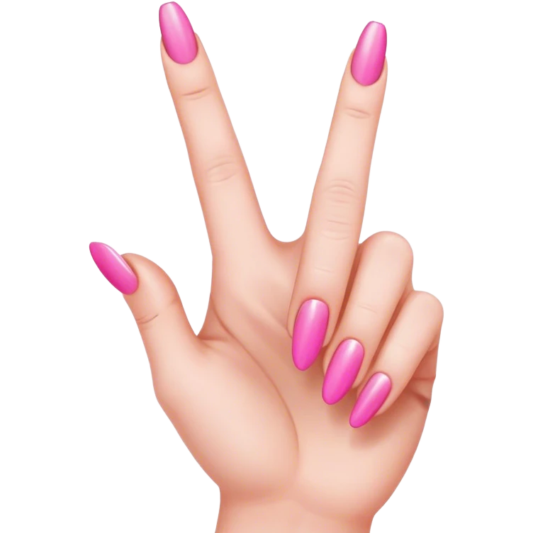 middle finger with pink nails emoji