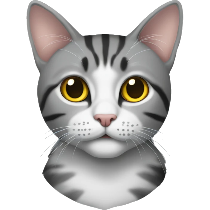 Серый сонный котик  emoji
