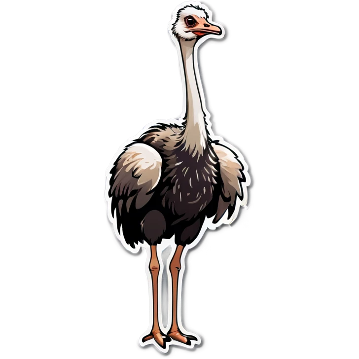an ostrich raising its hand to volunteer for something emoji
