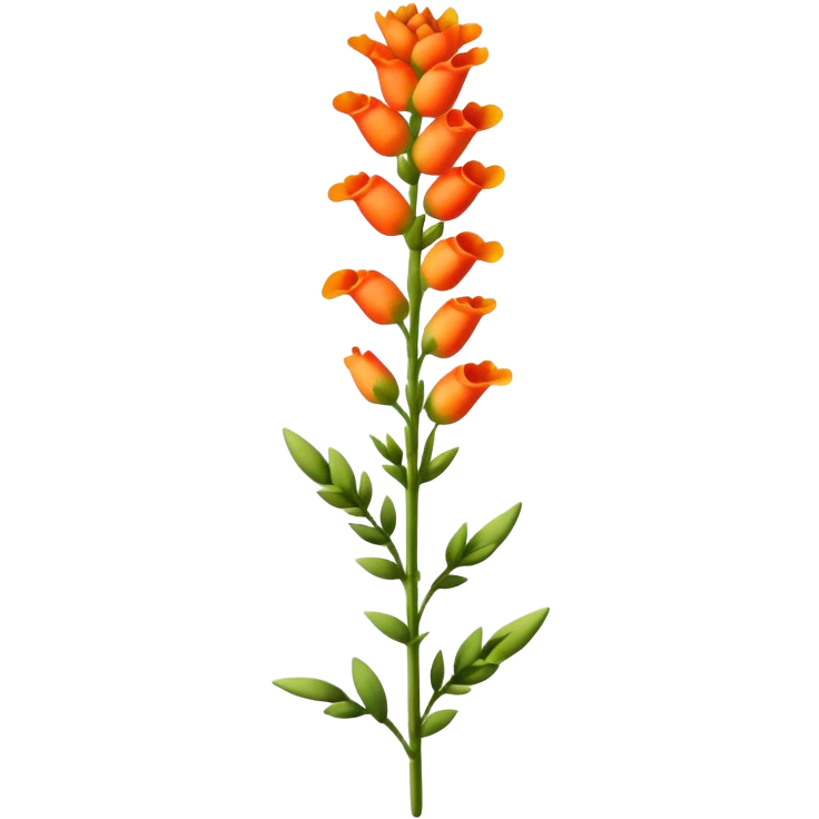 single Snapdragon, straight stem emoji