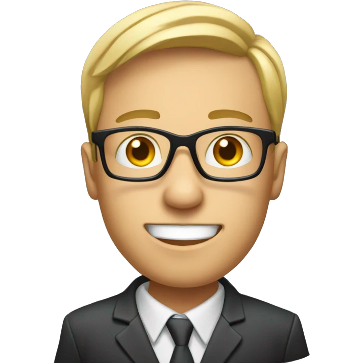 white young soccer coach with eyeglasses holding a charts emoji