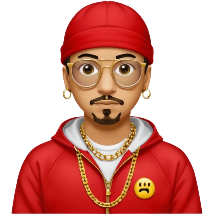 Ali G with red outfit emoji