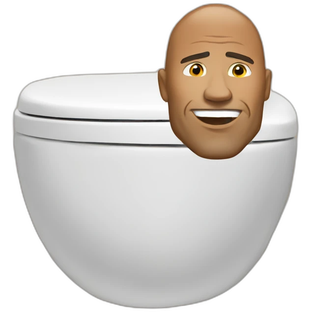 the rock on the loo emoji
