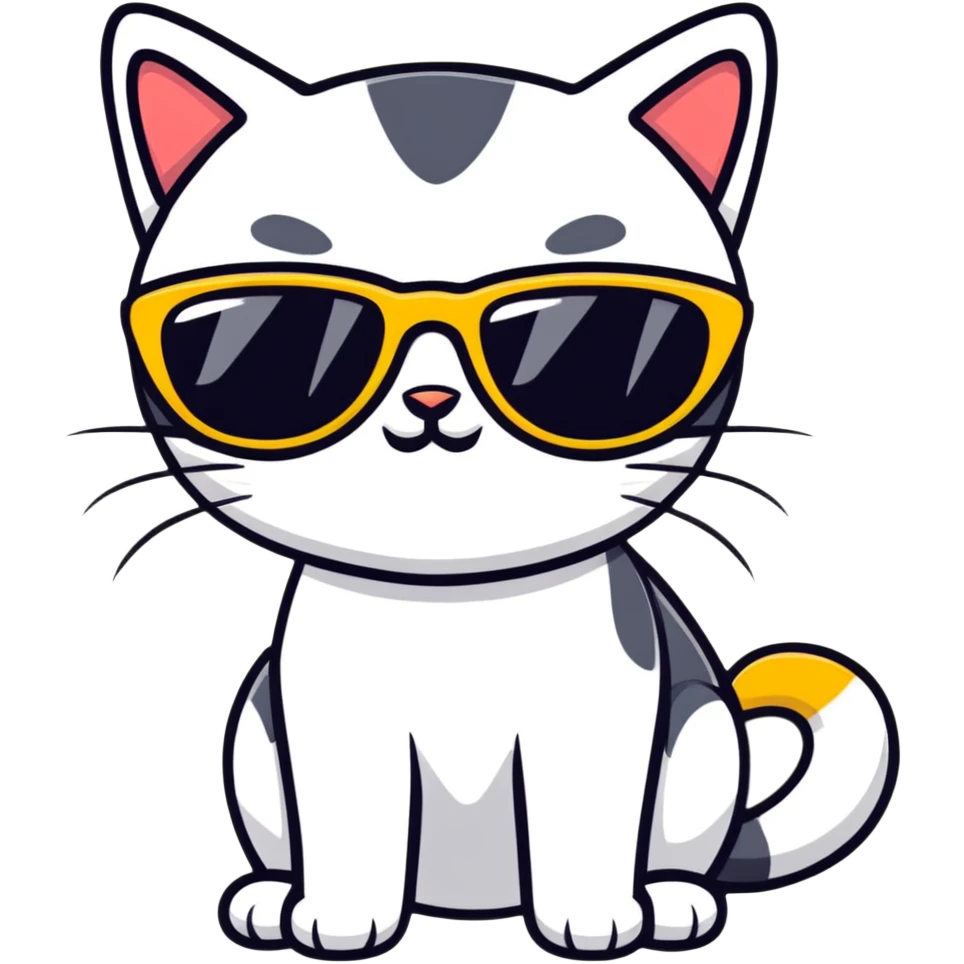 Cat with sunglasses emoji