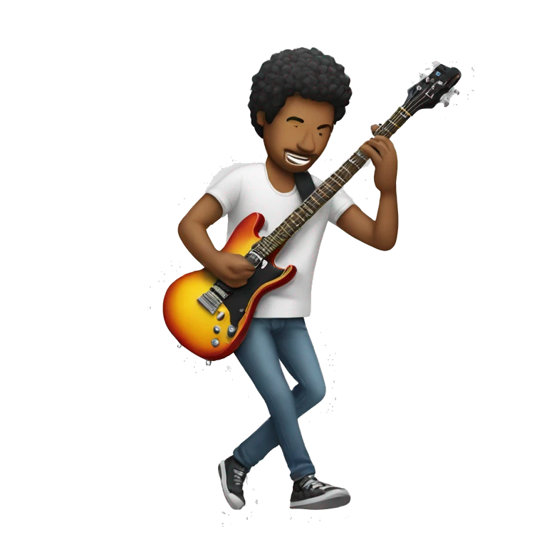 man playing electric guitar  emoji