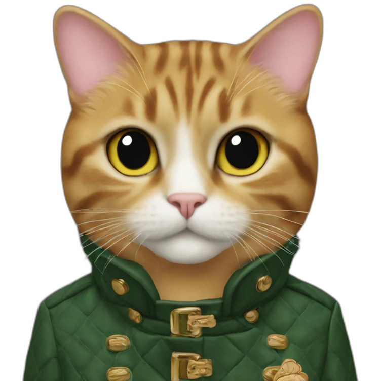 The Cat in the Gucci coat emoji