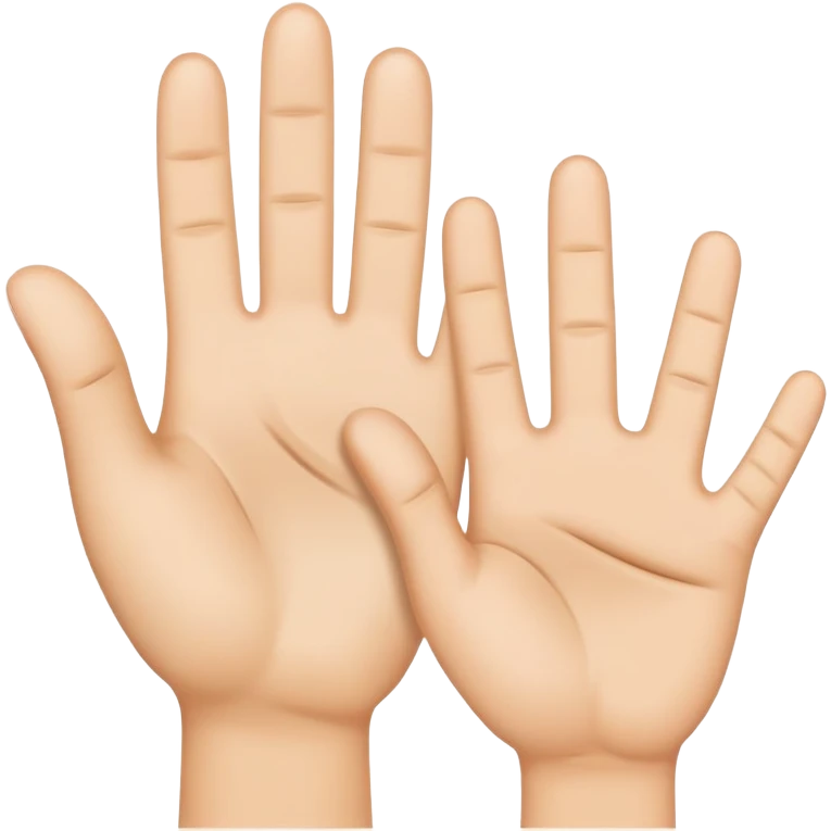 High five hand emoji with the index and little finger half missing emoji