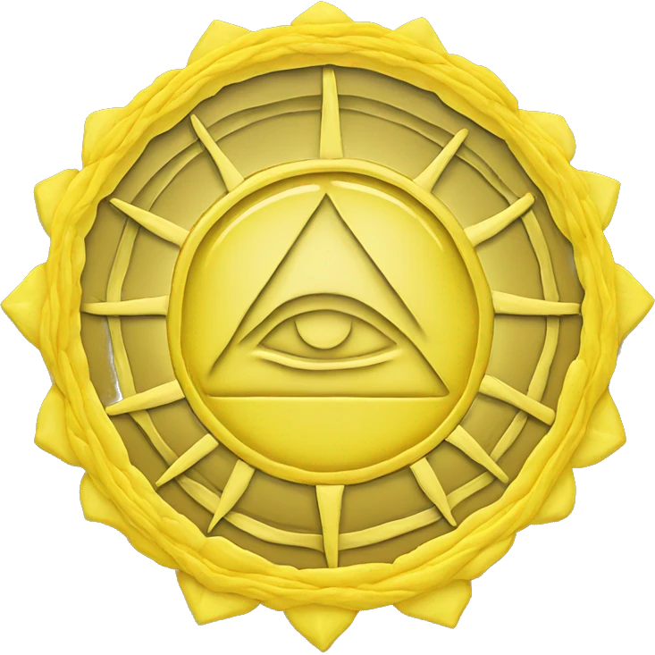 Yellow Solar plexus chakra symbol  emoji