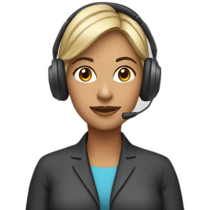 woman with headset emoji